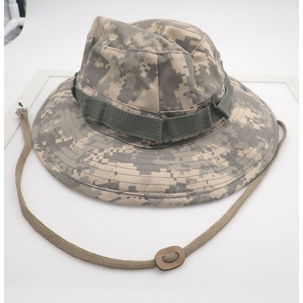 Vintage Fishing Hat Brown Camouflage Sun Hot Weather Type READ 7.5